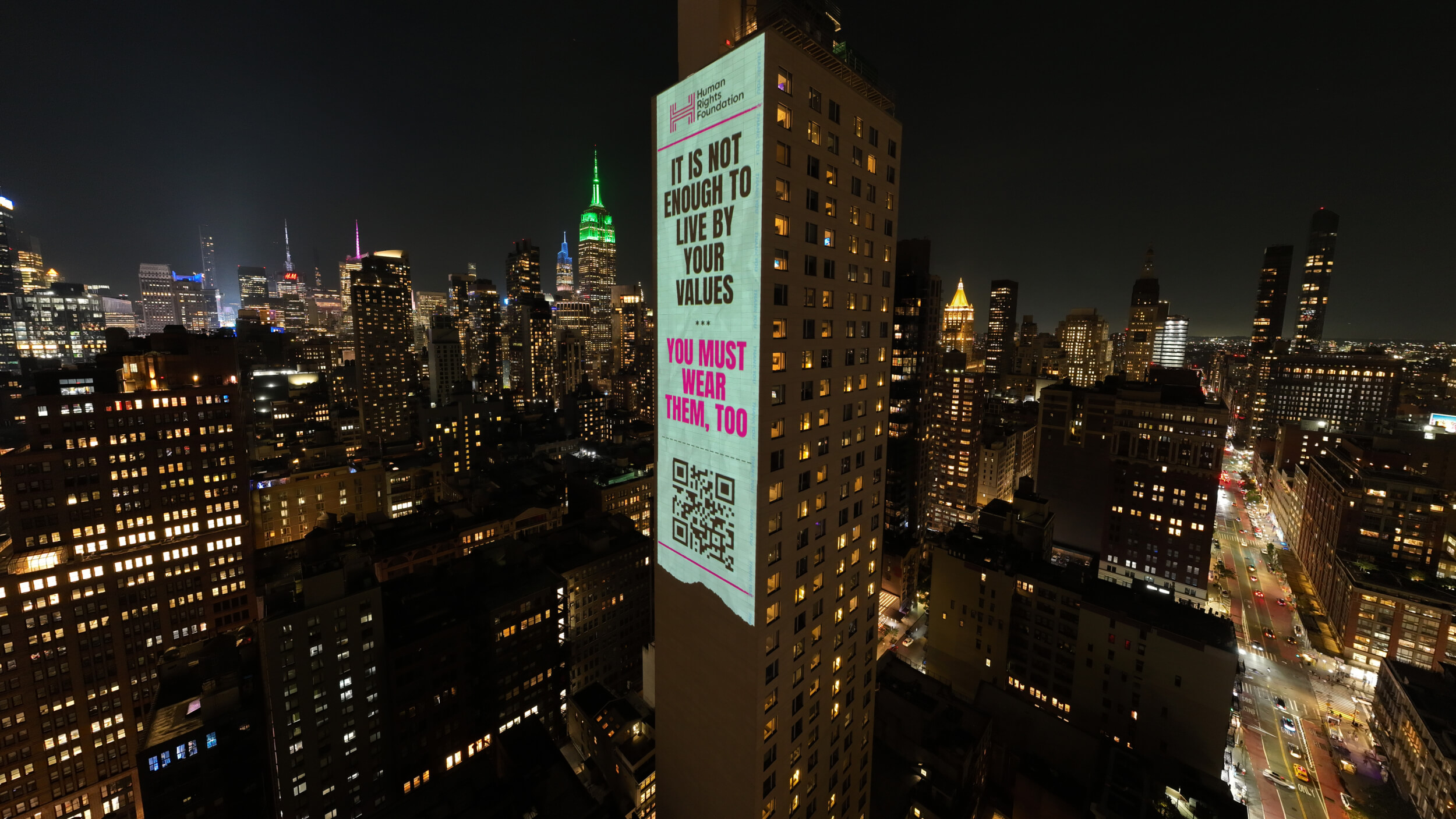 HRF Projects the Human Costs of the  Fashion Industry Across New York City